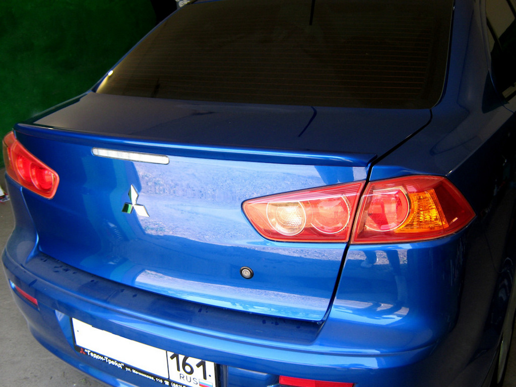 Спойлер лип "Элегант" Mitsubishi Lancer X (2007-2017) + УСТАНОВОЧНЫЙ КОМПЛЕКТ