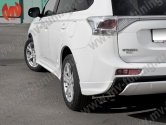 Клыки заднего бампера Mitsubishi Outlander (3rd generation) Broomer Design (2012-2014)