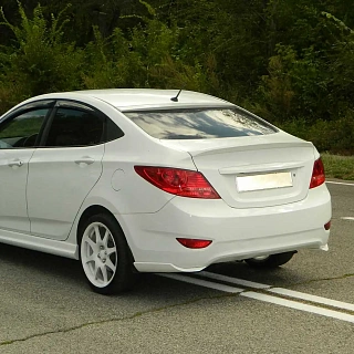 Спойлер лип HS-2 Hyundai Solaris (2010-2016) + УСТАНОВОЧНЫЙ КОМПЛЕКТ