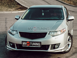 Юбка переднего бампера Type-S Honda Accord 8(VIII) / Acura TSX (CU/CW) (2008-2010) + установочный комплект