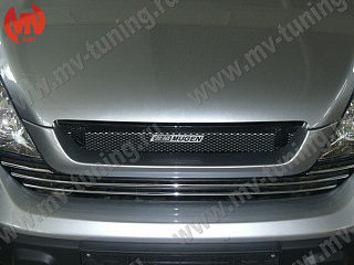 Решетка радиатора (СЕТКА В КОМПЛЕКТЕ) "Mugen Style" Нonda CR-V (2007-2009) + УСТАНОВОЧНЫЙ КОМПЛЕКТ