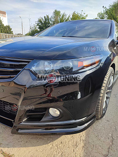 Комплект Бампер + Юбка "Modulo Style" для Honda Accord 8 (VIII) / Acura TSX (CU/CW) (2008-2013) + УСТАНОВОЧНЫЙ КОМПЛЕКТ