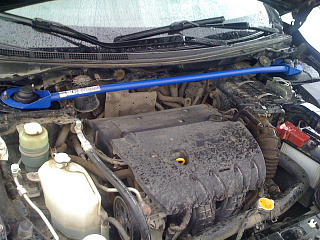 Растяжка передних стоек BLUE для Mitsubishi Lancer X (2007-2016)