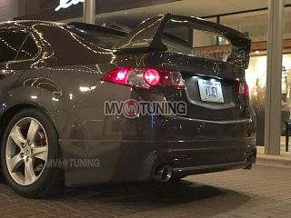 Юбка заднего бампера "Mugen Style" Honda Accord 8 (VIII) / Acura TSX (CU) (2008-2013) + установочный комплект