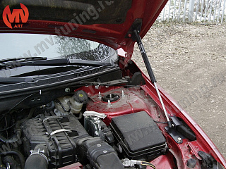 Упор капота двойной для Mitsubishi Lancer X (2007-2016)