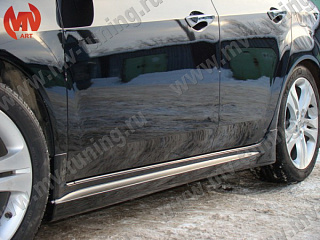 Пороги "Mugen Style" Honda Accord 8 (VIII) / Acura TSX (CU/CW) (2008-2013) + УСТАНОВОЧНЫЙ КОМПЛЕКТ