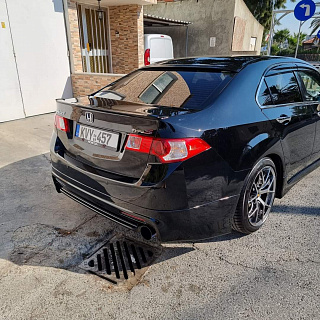 Юбка заднего бампера "Mugen Style" Honda Accord 8 (VIII) / Acura TSX (CU) (2008-2013) + установочный комплект