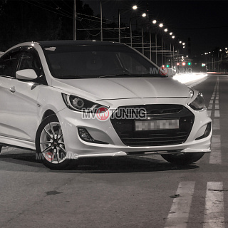 Сплиттер переднего бампера ZEUS Hyundai Solaris (2010-2013)