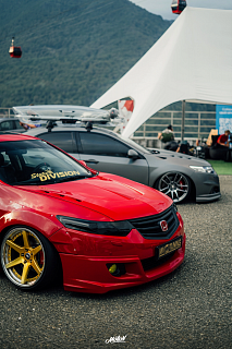 Юбка переднего бампера "Mugen Style" Honda Accord 8 (VIII) / Acura TSX (CU/CW) (2008-2010) + установочный комплект