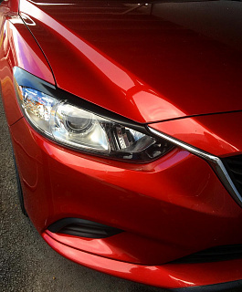 Реснички на фары var №1 Mazda 6 / Atenza GJ (2012 - 2018) + УСТАНОВОЧНЫЙ КОМПЛЕКТ