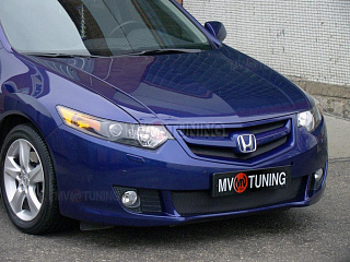 Решетка радиатора "Sport" (БЕЗ СЕТКИ) var №2 Honda Accord 8 (VIII) / Acura TSX (CU/CW) (2008-2010) + УСТАНОВОЧНЫЙ КОМПЛЕКТ