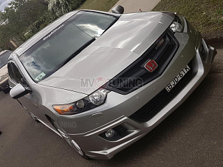 Решетка радиатора "Sport" (БЕЗ СЕТКИ) var №2 Honda Accord 8 (VIII) / Acura TSX (CU/CW) (2008-2010) + УСТАНОВОЧНЫЙ КОМПЛЕКТ