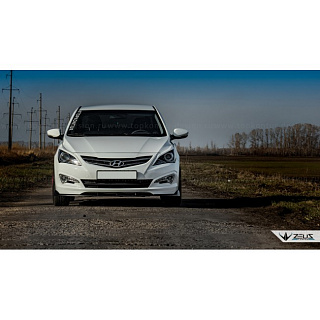 Сплиттер переднего бампера ZEUS Hyundai Solaris (2014-2016)